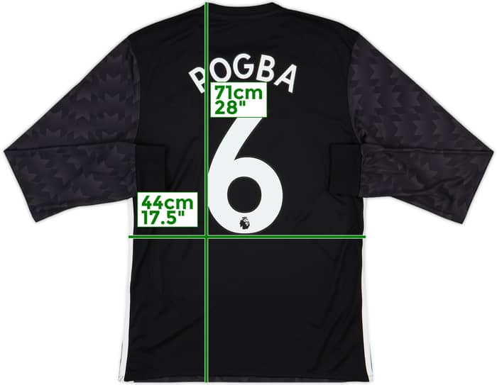 2017-18 Manchester United Away L/S Shirt Pogba #6 - 8/10 - (S)