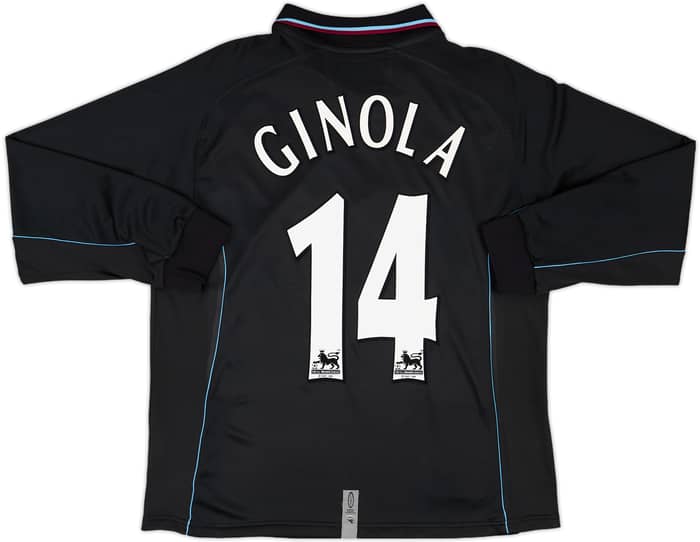 安いそれに目立つ Ginola Shirt L/S Away Villa Aston 2000-01 #14 (S) - 8/10 - ウェア