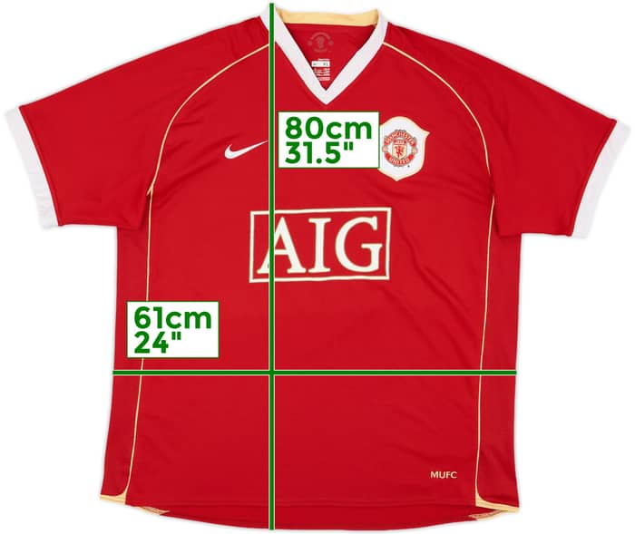 素晴らしい価格 - #8 Rooney Shirt Home United Manchester 2006-07 6/10 (XL) - ウェア