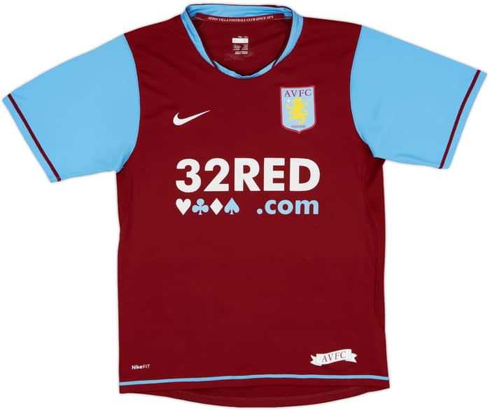 2007-08 Aston Villa Home Shirt Carew #10 - 7/10 - (S)