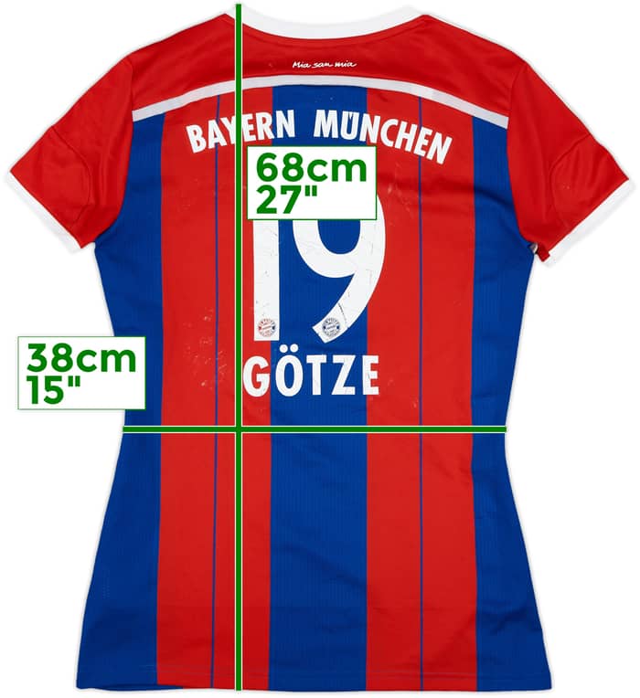 2014-15 Bayern Munich Home Shirt Gotze #19 - 5/10 - (Women's L)