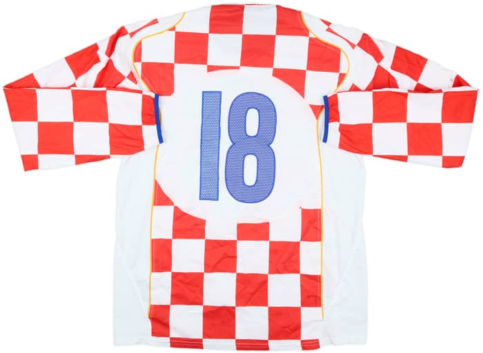 2004-06 Croatia Match Issue Home L/S Shirt #18
