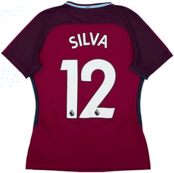 2017-18 Manchester City Away Shirt Silva #12 - 8/10 - (Women's M)