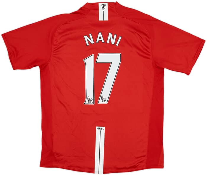 2007-09 Manchester United Home Shirt Nani #17 - 7/10 - (L)