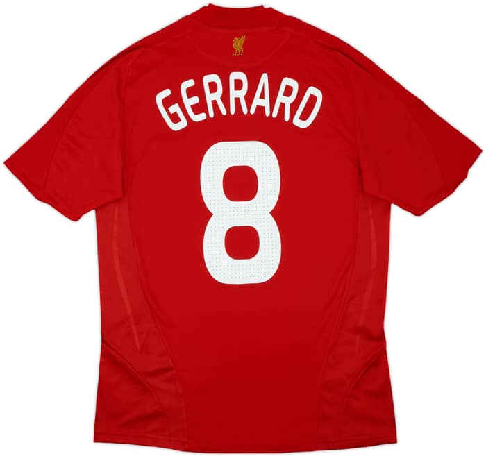 2008-10 Liverpool Home Shirt Gerrard #8 - 9/10 - (M)
