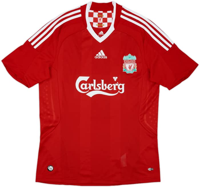 2008-10 Liverpool Home Shirt Gerrard #8 - 9/10 - (M)