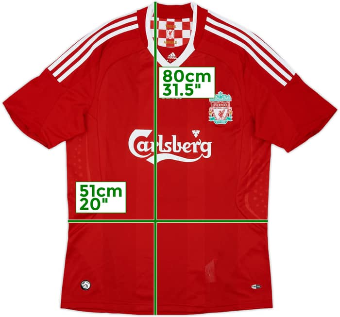 2008-10 Liverpool Home Shirt Gerrard #8 - 9/10 - (M)