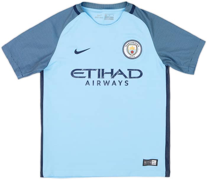 2016-17 Manchester City Home Shirt - 8/10 - (M.Boys)
