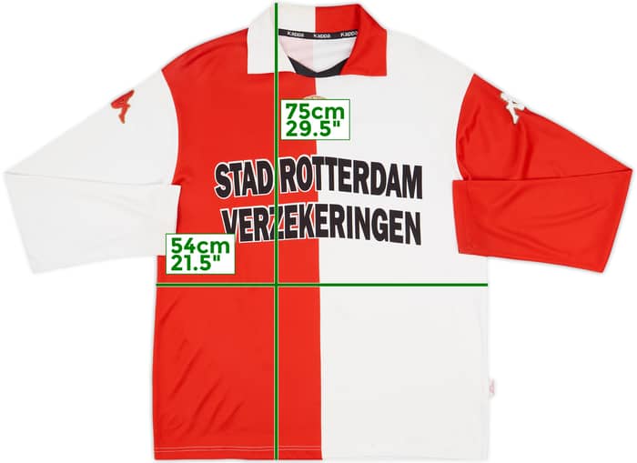 2001-02 Feyenoord Home L/S Shirt - 5/10 - (M)
