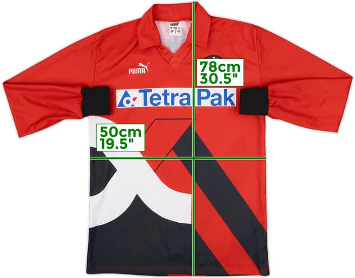 1993-94 Eintracht Frankfurt Signed Home L/S Shirt - 9/10 - (M)