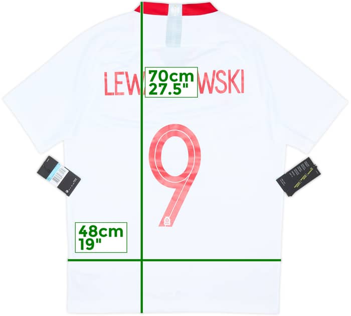 2018-19 Poland Home Shirt Lewandowski #9 (M)