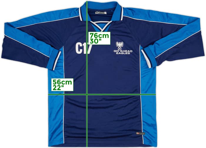 2001-02 Go Ahead Eagles Hummel Player Issue Training L/S Shirt C17 - 9/10 - (M/L)