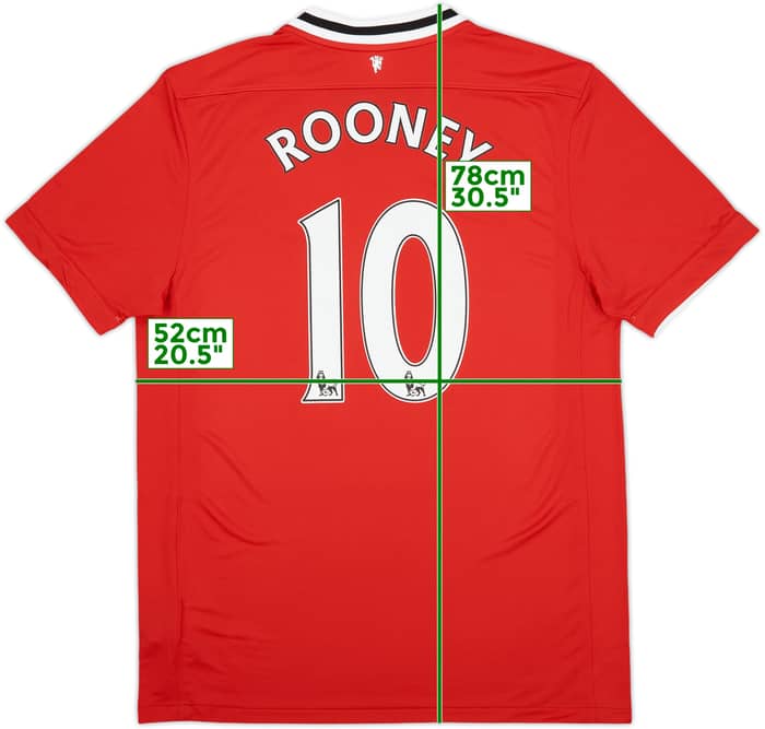 2011-12 Manchester United Home Shirt Rooney #10 (L)