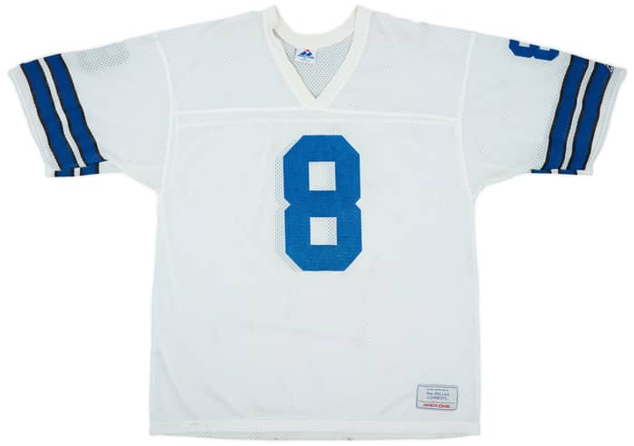 1990-95 Dallas Cowboys Aikman #8 Apex One Away Jersey - 6/10 - (XL)