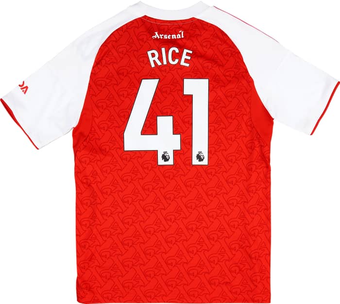 2025-26 Arsenal Home Shirt Rice #41 (KIDS)