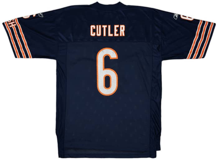 2009 Chicago Bears Cutler #6 Reebok On Field Home Jersey - 8/10 - (L)