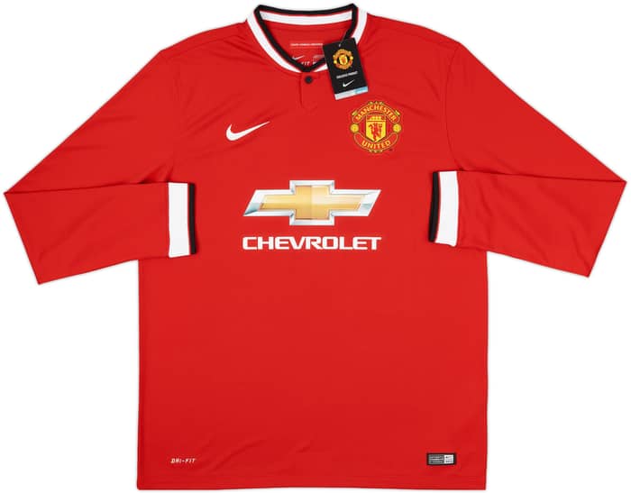 2014-15 Manchester United Home L/S Shirt Rooney #10 (L)