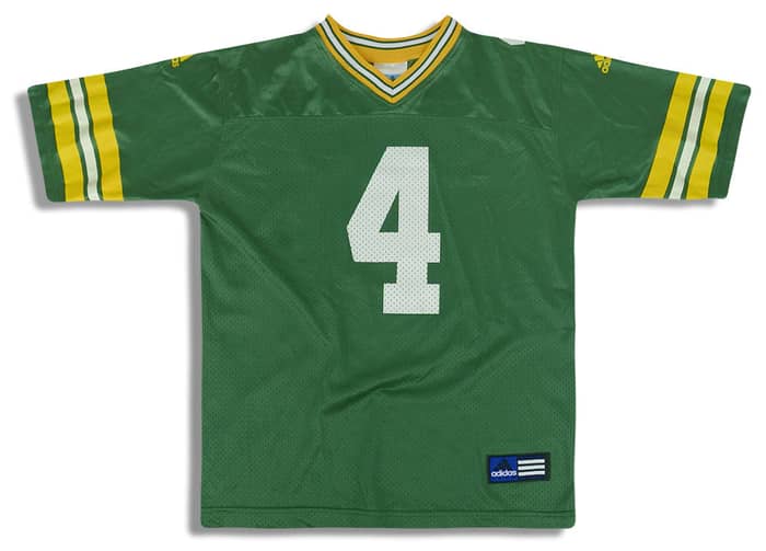 1997-00 Green Bay Packers Favre #4 adidas Jersey (Home) Y