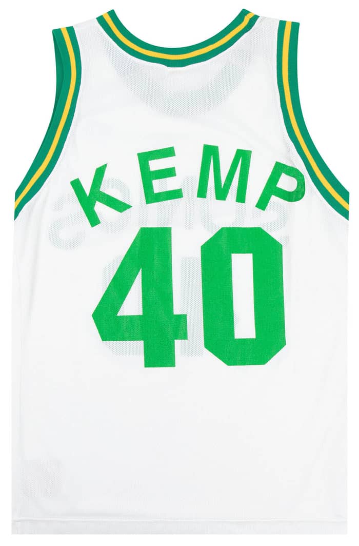1991-95 Seattle Supersonics Kemp #40 Champion Jersey (Home) M