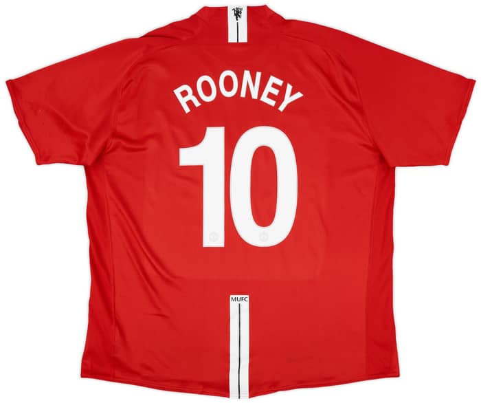 2007-09 Manchester United Home Shirt Rooney #10 - 5/10 - (3XL)