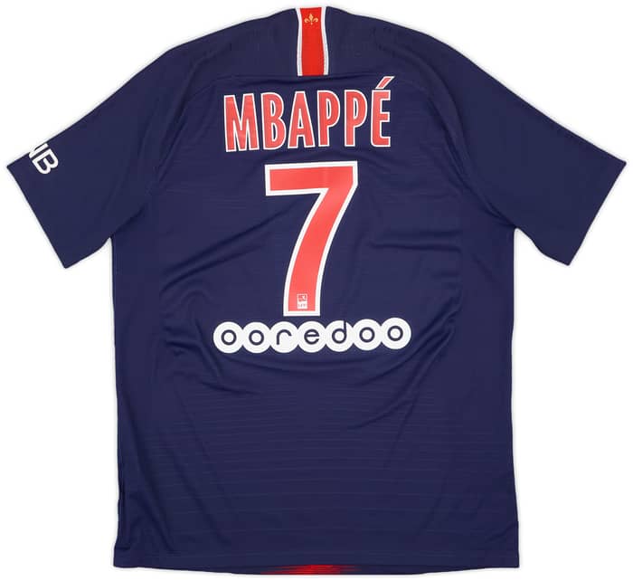 2018-19 Paris Saint-Germain Authentic Home Shirt Mbappe #7 - 9/10 - (L)