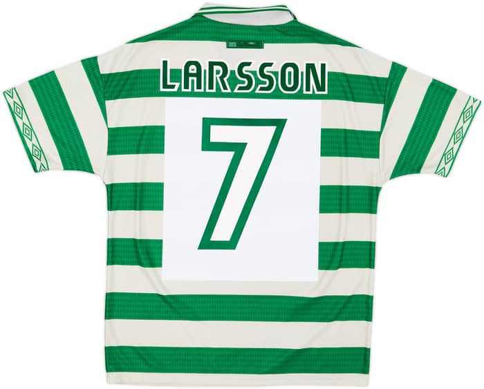 1997-99 Celtic Home Shirt Larsson #7 - 4/10 - (L)
