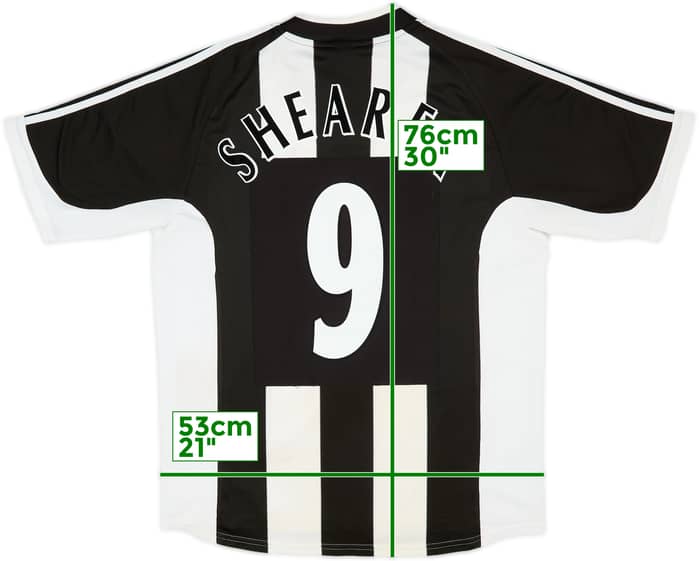 2001-03 Newcastle Home Shirt Shearer #9 - 6/10 - (L)