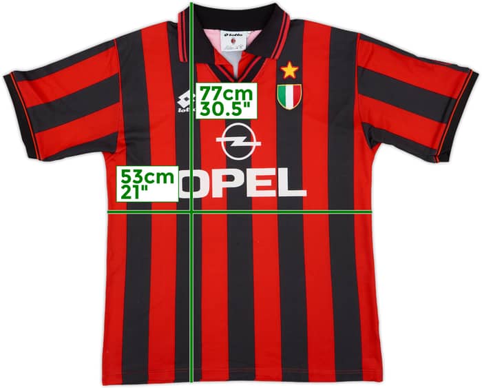 1996-97 AC Milan Home Shirt - 9/10 - (L)