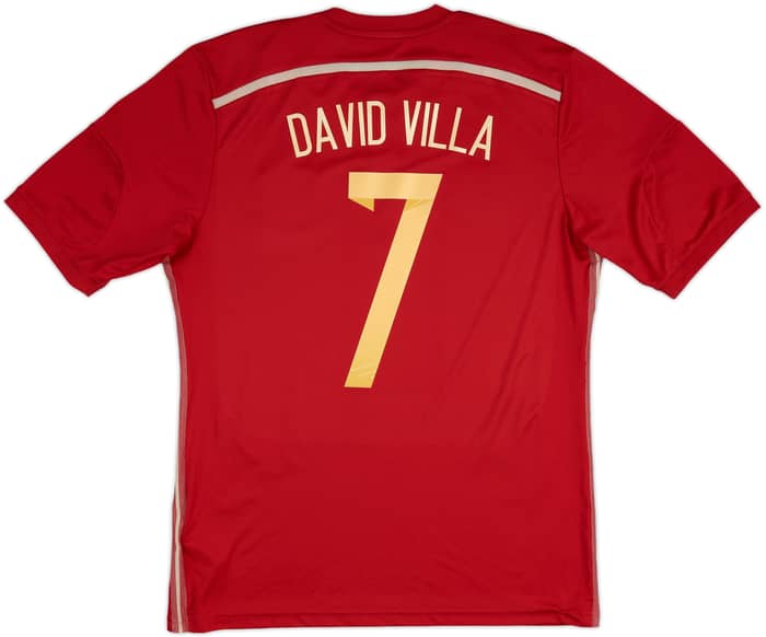 2013-15 Spain Home Shirt David Villa #7 - 8/10 - (M)