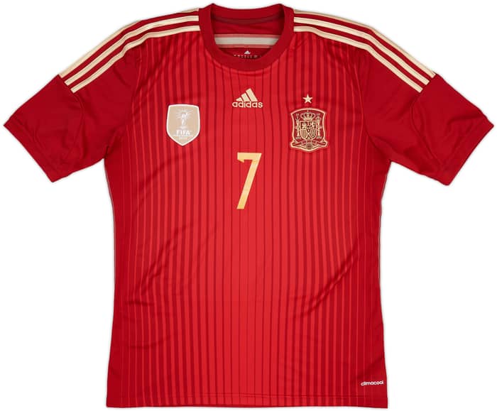 2013-15 Spain Home Shirt David Villa #7 - 8/10 - (M)