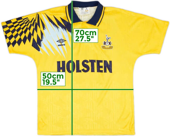 1991-95 Tottenham Away Shirt Klinsmann #18 - 8/10 - (L)