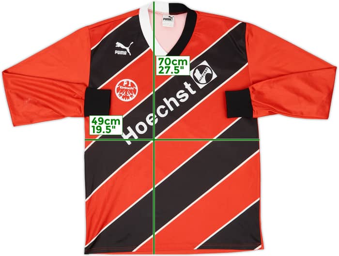 1987-1989 Eintracht Frankfurt Home L/S Shirt - 8/10 - (L)