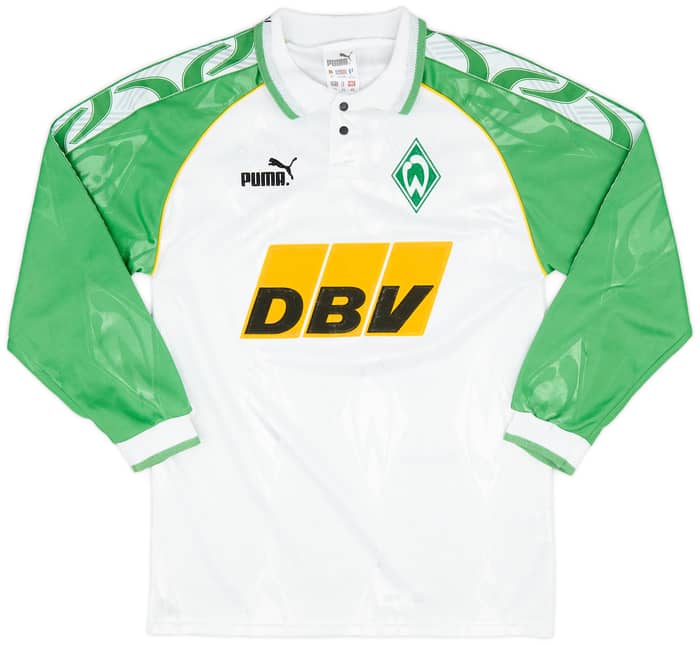 1995-96 Werder Bremen Home L/S Shirt - 9/10 - (XS)