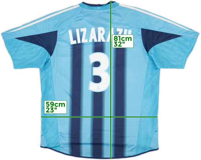 2004-05 Olympique Marseille Away Shirt Lizarazu #3 - 9/10 - (XL)
