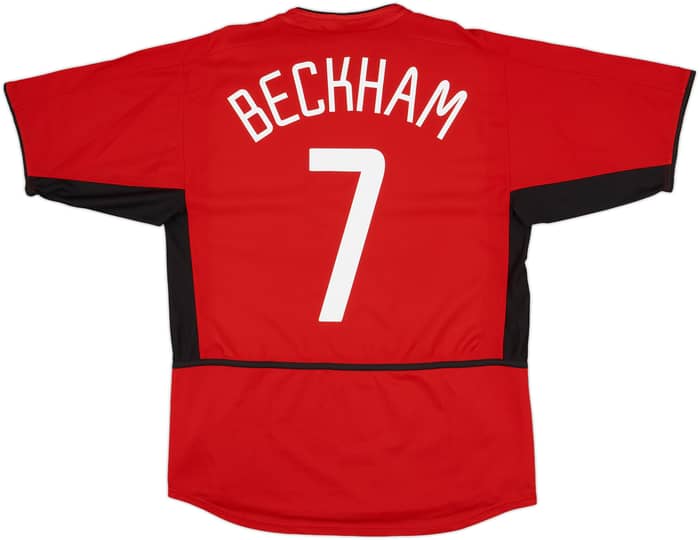 2002-04 Manchester United Home Shirt Beckham #7 - 8/10 - (M)