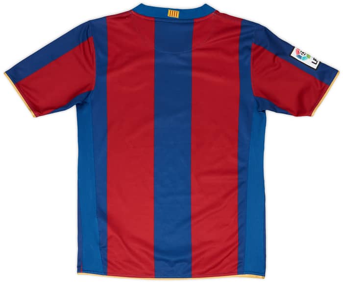 2007-08 Barcelona Home Shirt - 9/10 - (L.Boys)