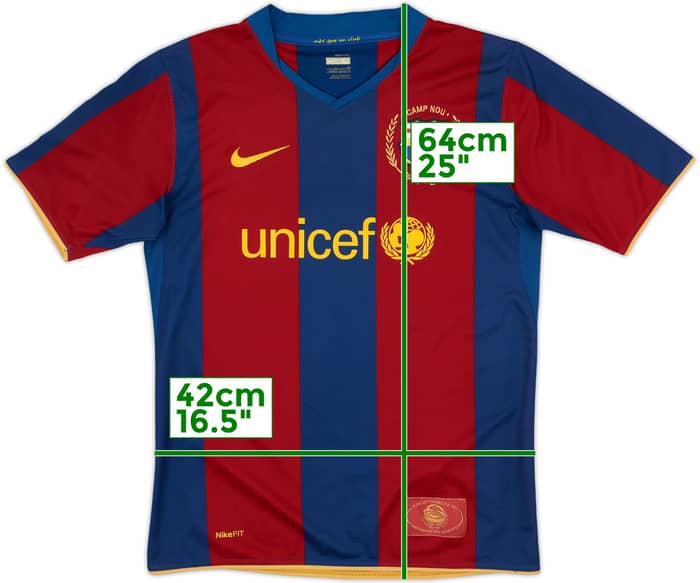 2007-08 Barcelona Home Shirt - 9/10 - (L.Boys)