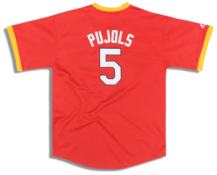 2000s St. Louis Cardinals Pujols #5 Majestic Batting Practice Jersey Y