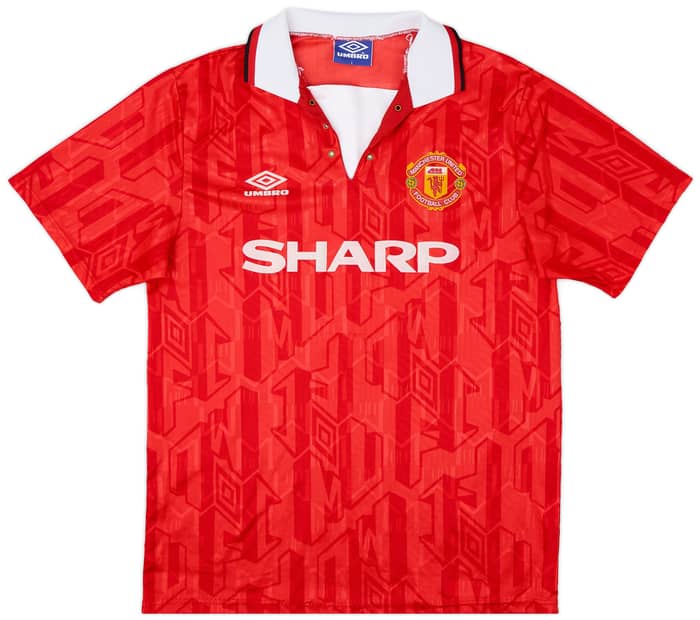 1992-94 Manchester United Home Shirt Cantona #7 - 6/10 - (L)