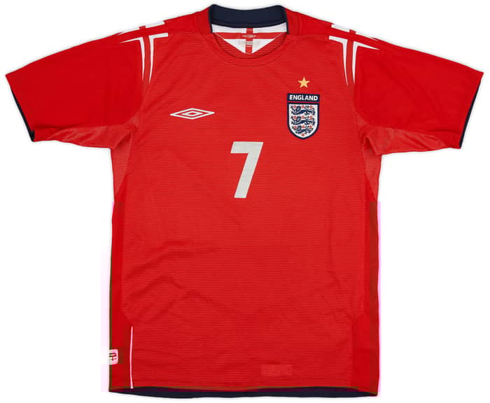 2004-06 England Away Shirt Beckham #7 - 5/10 - (S)