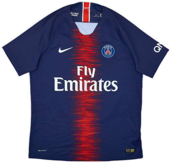 2018-19 Paris Saint-Germain Authentic Home Shirt Mbappe #7 - 9/10 - (L)