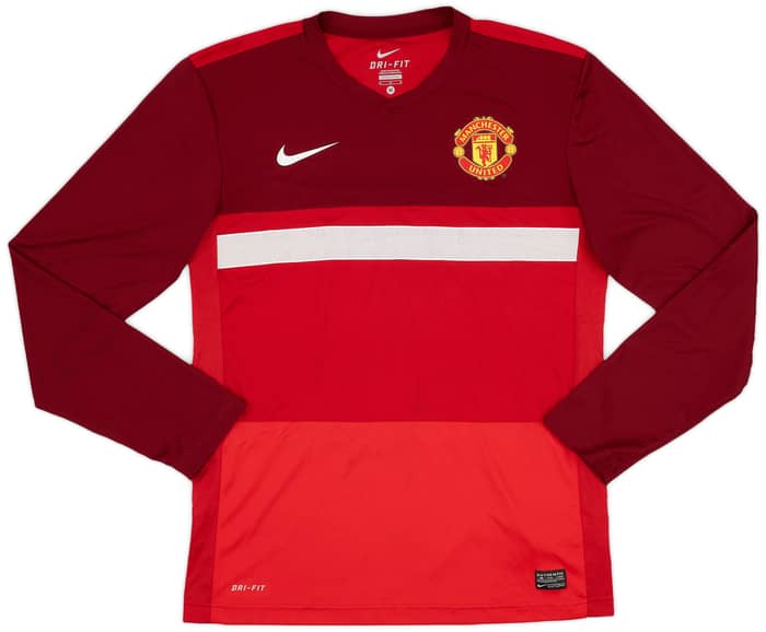 2011-12 Manchester United Nike Training L/S Shirt - 9/10 - (M)