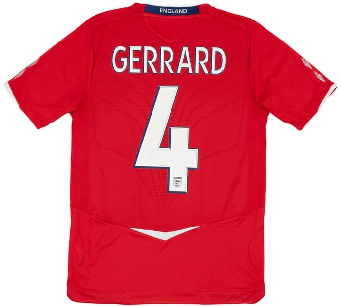 2008-10 England Away Shirt Gerrard #4 - 9/10 - (S)