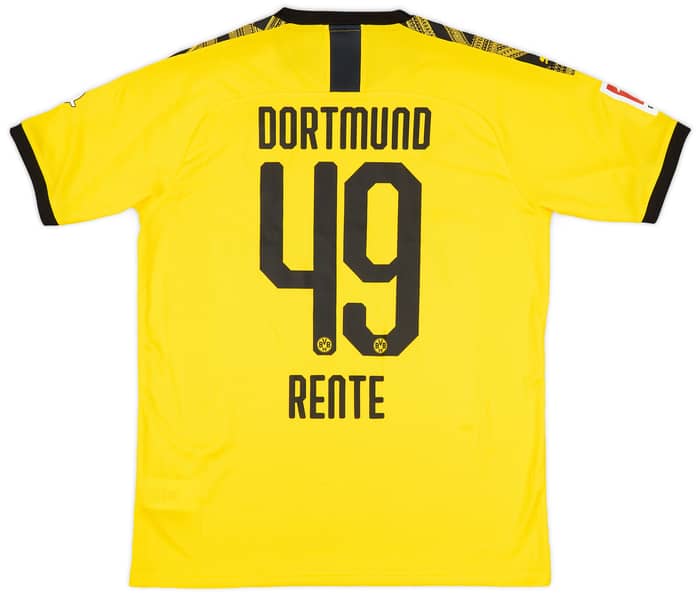 2019-20 Borussia Dortmund Home Shirt Rente #49 (L)