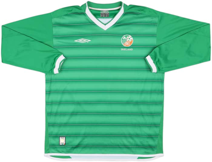 2003-04 Ireland Home L/S Shirt R.Keane #10 - 6/10 - (L)