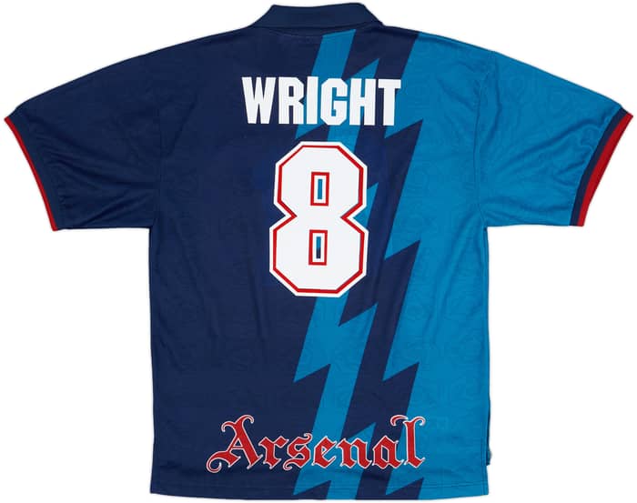 1995-96 Arsenal Away Shirt Wright #8 - 6/10 - (XL)