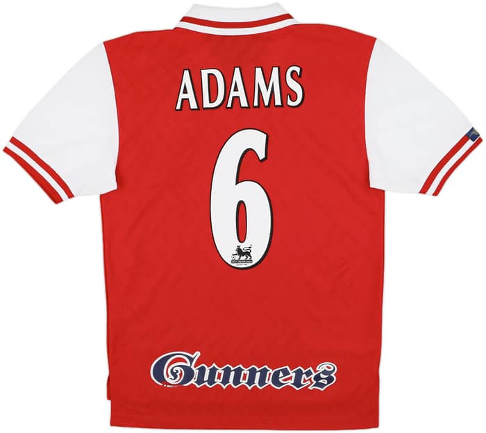 1996-98 Arsenal Home Shirt Adams #6 - 7/10 - (S)
