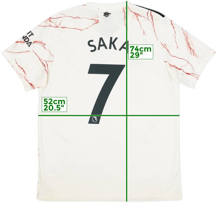 2020-21 Arsenal Away Shirt Saka #7 - 6/10 - (L)