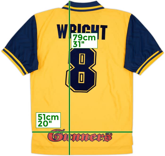 1996-97 Arsenal Away Shirt Wright #8 - 10/10 - (M)