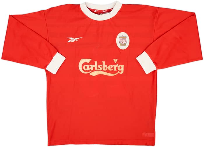 1998-00 Liverpool Home L/S Shirt Gerrard #28 - 6/10 - (M)